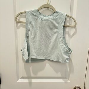 lululemon athletica Light Blue Sleeveless Crop Top